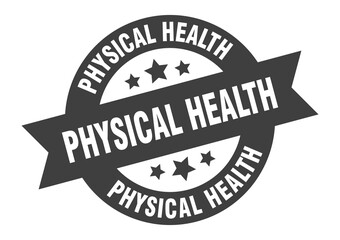 Fototapeta premium physical health sign. round ribbon sticker. isolated tag