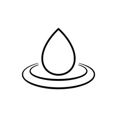 Droplet vector icon. Web design icon. Drop falls, water droplet. Drop of oil illustrator. Drop of rain icon. Vector EPS