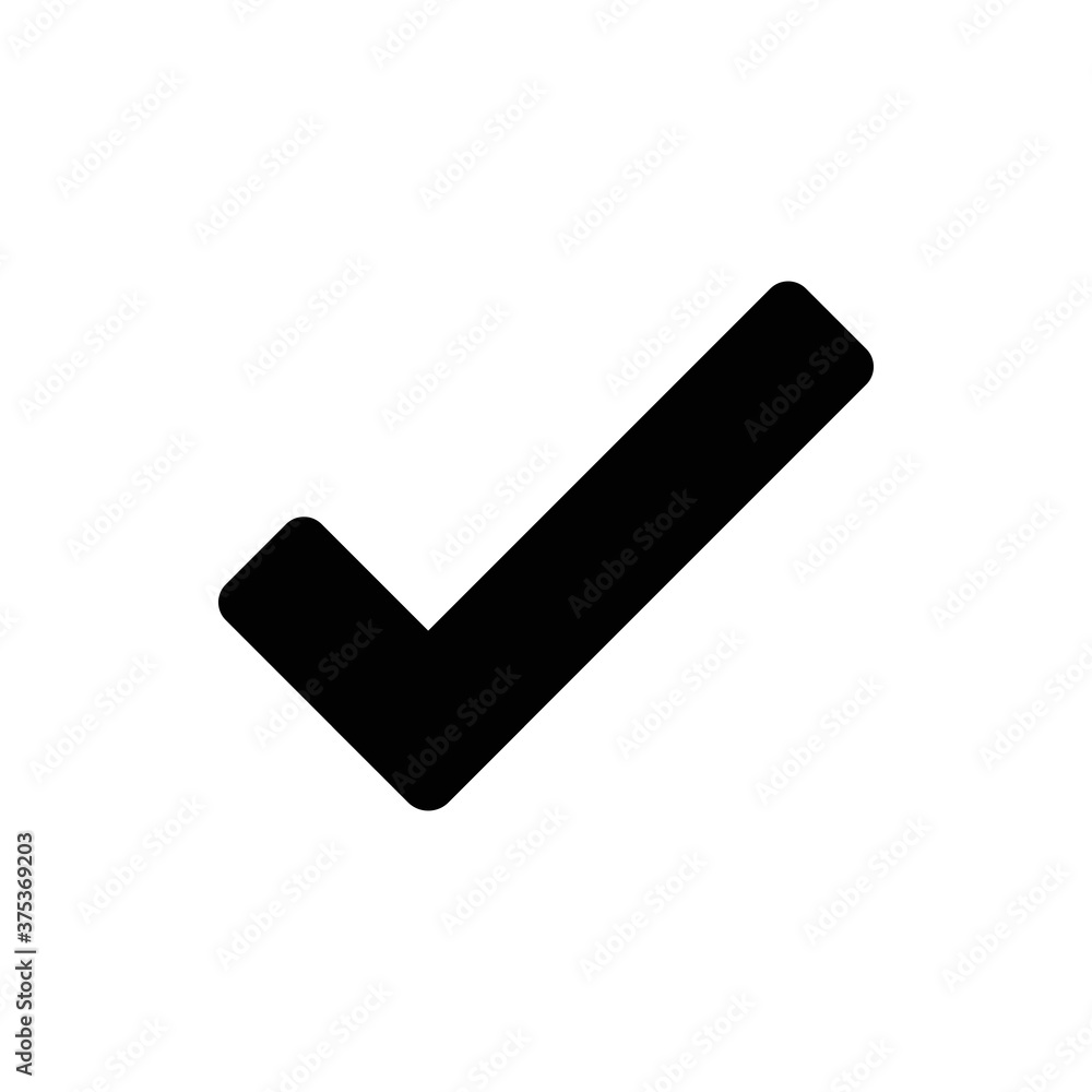 Poster check mark isolated icon. checklist button icon. check mark, tick vector icon. checkmark icon vector