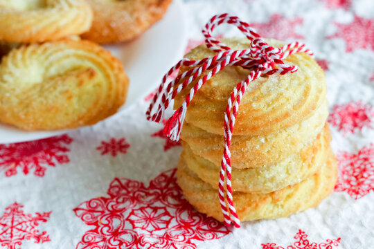Freshly Baked Sugar Cookies Tied With Festive Baker's Twine