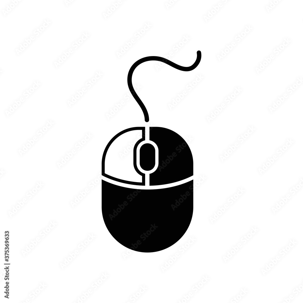 Fototapete computer mouse icon symbol. pc mouse icon vector isolated illustration. icon computer mouse web. mod