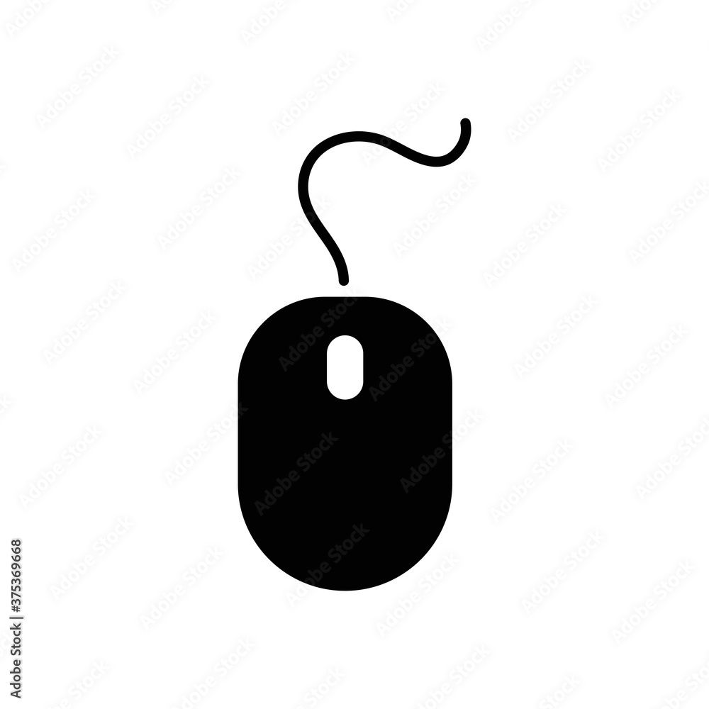 Fototapete computer mouse icon symbol. pc mouse icon vector isolated illustration. icon computer mouse web. mod