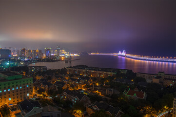 The scenery of Dalian Xinghai Bay in late Summer