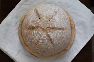bread on a wooden table