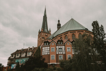 Fototapeta na wymiar Cathedral Basilica of St. James the Apostle in Szczecin, Poland.