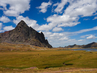 Anayet mountain with a lake next to it