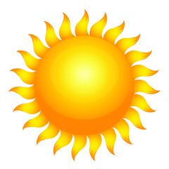 Summer sun vector isolated on white background. white background with eps 10.