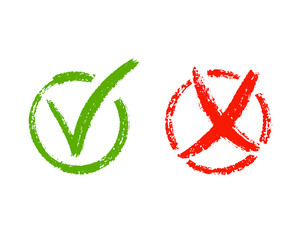 Set with isolated vector cross and right sign