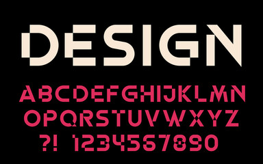 Geometric font Modern sport design