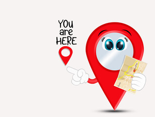 you are here funny icon