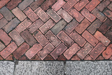 Backstein Boden Fischgräte