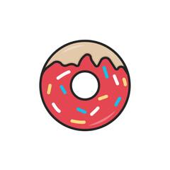 simple donuts flat icon vector