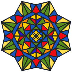 Colorful mosaic. Kaleidoscope pattern. Vector illustration.