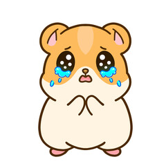 涙目のハムスター