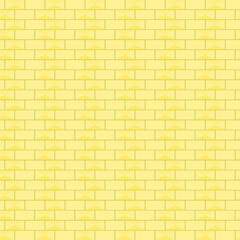 Obraz premium Yellow brick wall background texture, brickwall architecture, construction, wallpaper,backdrop vector illustration graphic design pattern seamless 