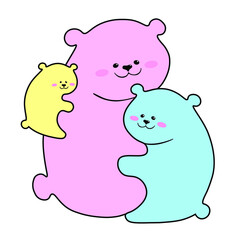 cute bear family