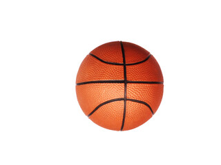 Basketball isolated on a white background as a sports and fitness symbol of a team leisure activity playing with a leather ball dribbling and passing in competition tournaments