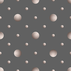 Trendy seamless pattern 3d abstract shape liquid vintage 90s cover vector illustration gray ball