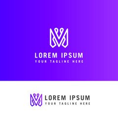 Modern letter M logo design. M Letter Minimal luxury Monogram.