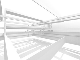 White Modern Background. Abstract Building Concept