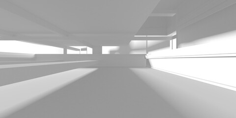 White Modern Background. Abstract Building Concept