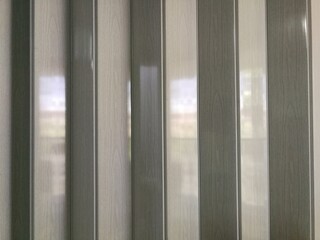 White pvc folding partition.  White pvc folding door.