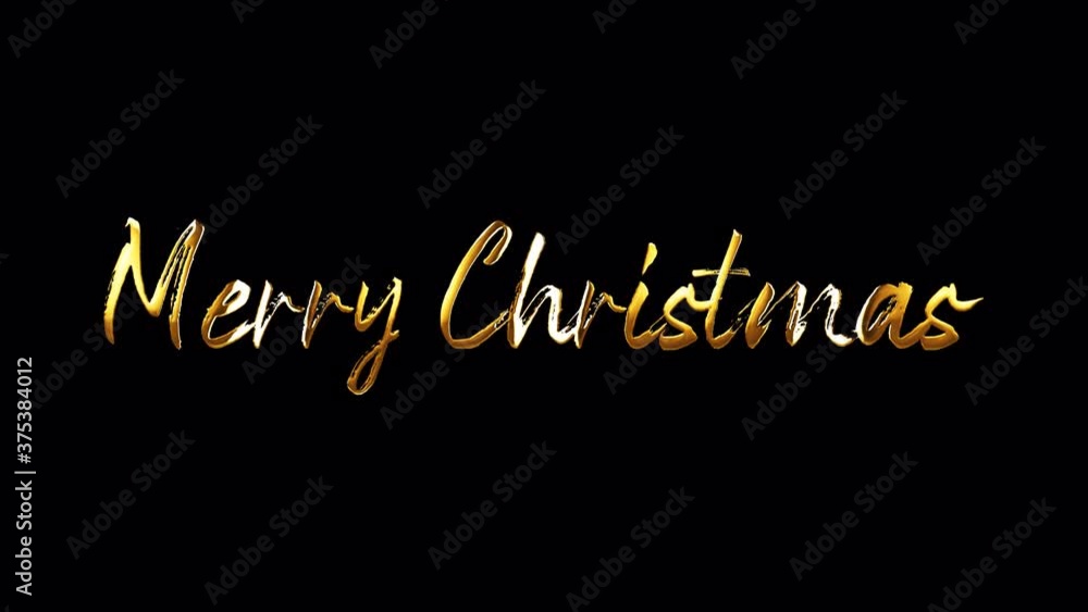 Poster merry christmas happy new year happy birthday golden handwriting text with light effect isolated wit