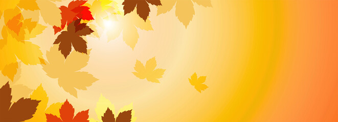 sfondo, banner, autunno