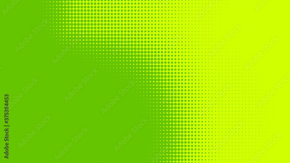 Poster dots halftone green color pattern gradient texture with technology digital background. dots pop art 