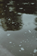 rain on the street