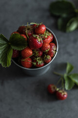 Fresh strawberry in a bowl
