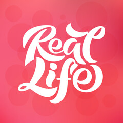 real life Motivation inscription of paint letters