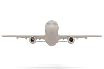 A aircraft Isolated On White Background, 3D render. 3D illustration.