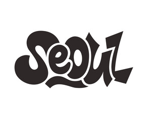 Map Of Seoul in doodle style