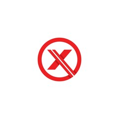X Letter Logo Template vector icon