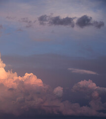 sunset sky with stormy clouds