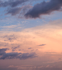 Stormy sky with large clouds after the storm
