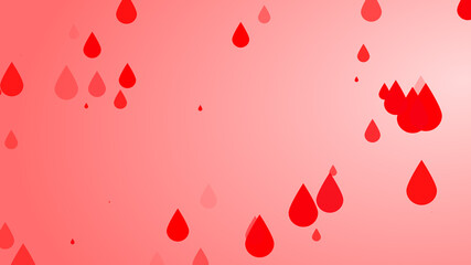 Medical health red blood drop pattern background. Abstract healthcare for World Blood Donor Day.