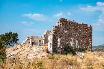 Fototapeta na wymiar Knidos ancient city Aphrodite temple ruins