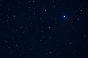 Beautiful starry sky. Night landscape. Astronomical background.