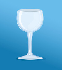 mockup, transparent glass empty, empty cup wine vector illustration design