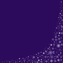 colorful christmas card with blue snowflakes. vector illustration