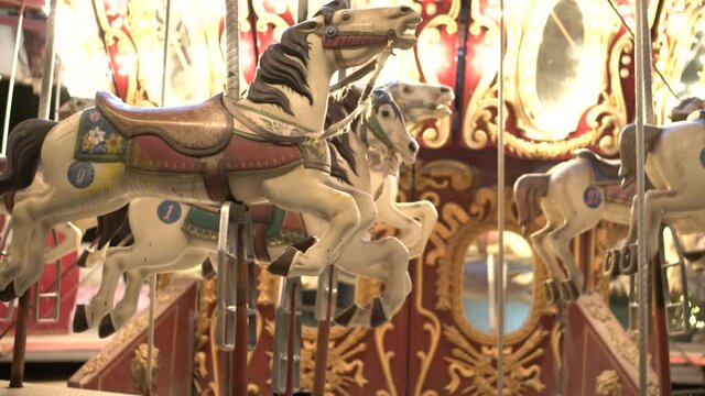 Deserted Merry Go Round Rotating