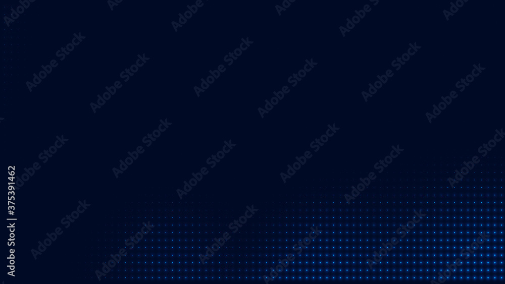 Poster dot blue pattern screen led light gradient texture background. abstract technology big data digital 