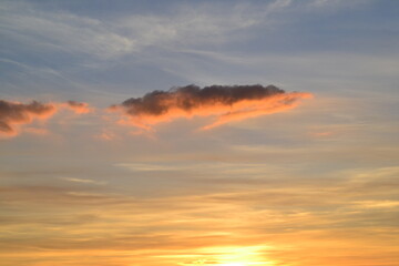 sunset in the sky