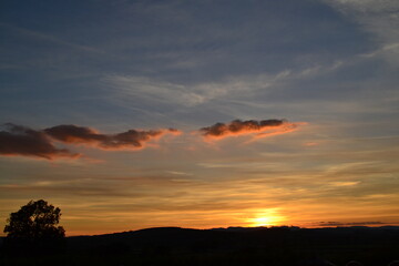 sunset in the sky