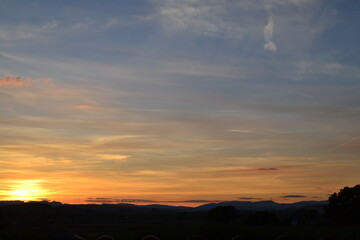 sunset over the river