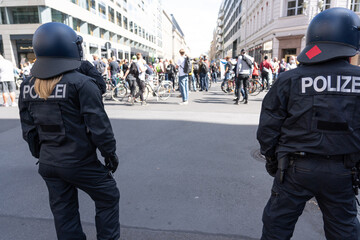 Polizeieinsatz während einer Demonstration