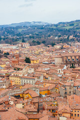 Fototapeta na wymiar View across Bologna in Italy