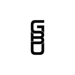 gbu letter original monogram logo design